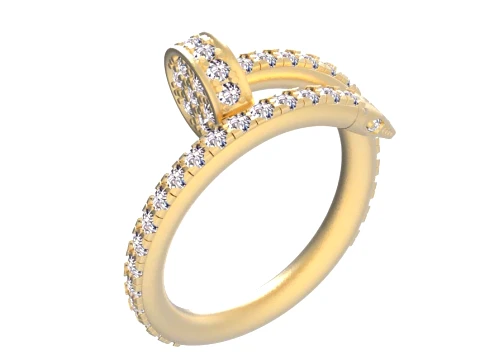 Earrings ring nail 3D Print Model