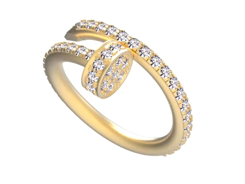 Earrings ring nail 3D Print Model