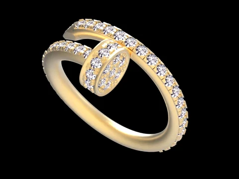 Earrings ring nail 3D Print Model