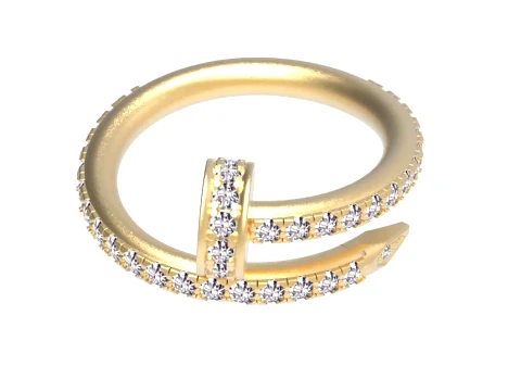 Earrings ring nail 3D Print Model