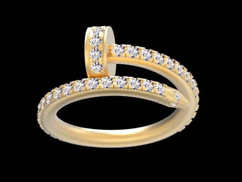 Earrings ring nail 3D Print Model