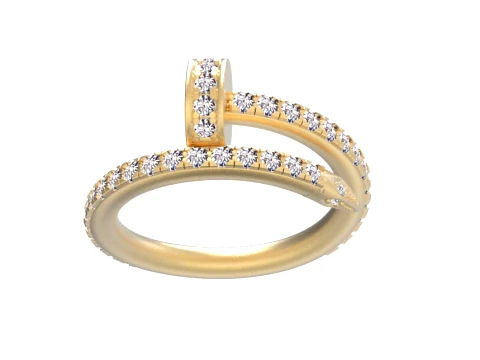 Earrings ring nail 3D Print Model