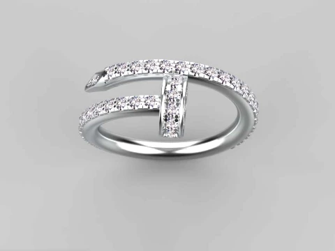 Earrings ring nail 3D Print Model