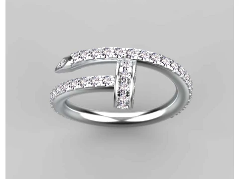Earrings ring nail 3D Print Model