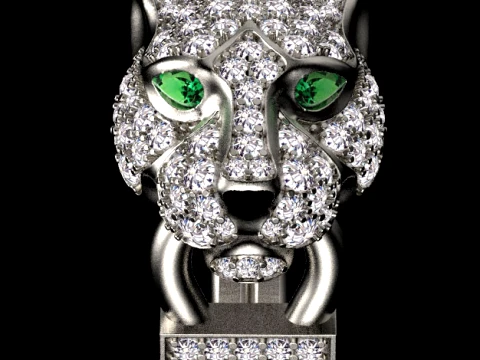 Earrings rings panther 3D Print Model
