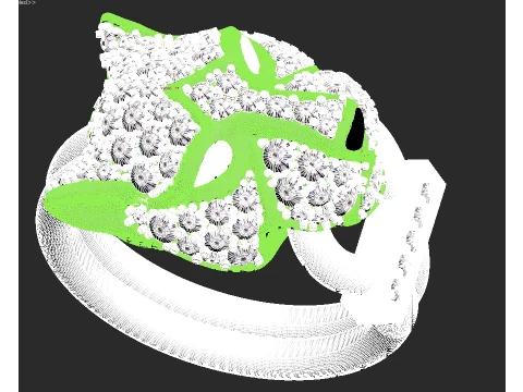 Earrings rings panther 3D Print Model