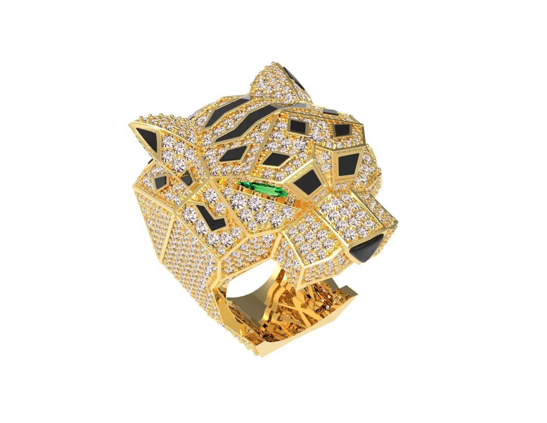 Ring Panther 3D Print Model .c4d .max .obj .3ds .fbx .stl .blend 