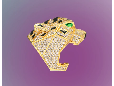 Ring Panther 3D Print Model