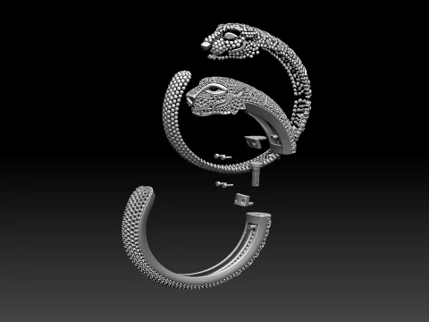 Bracelet panther 3D Print Model