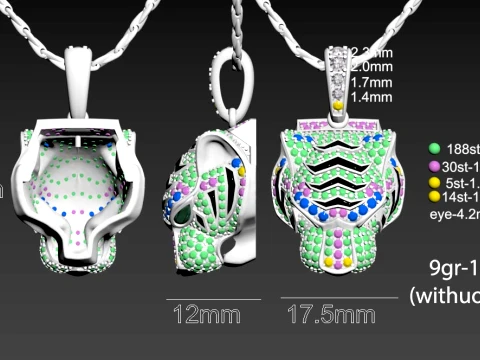 Pendant panther 3D Print Model
