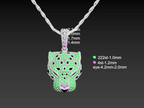 Pendant panther 3D Print Model