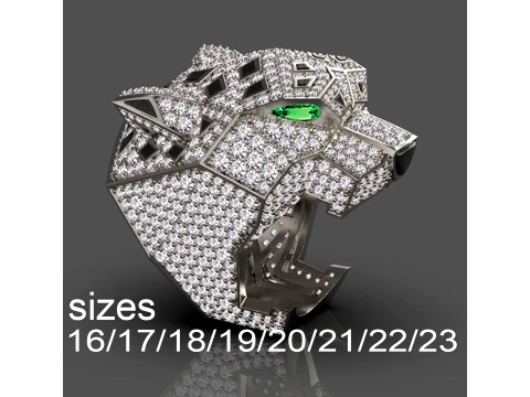 Pantera do Anel Modelo de Impressão 3D