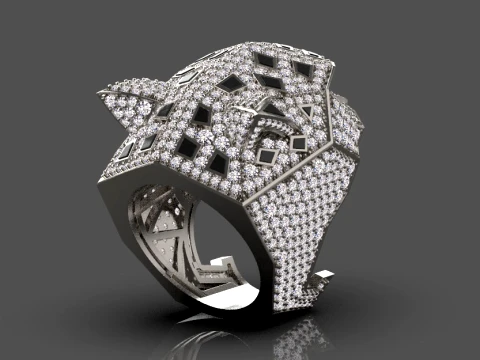 Ring Panther 3D Print Model