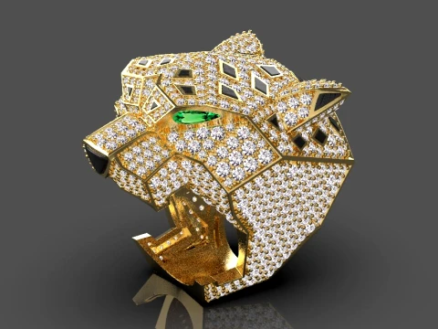 Ring Panther 3D Print Model
