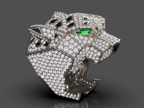 Ring Panther 3D Print Model