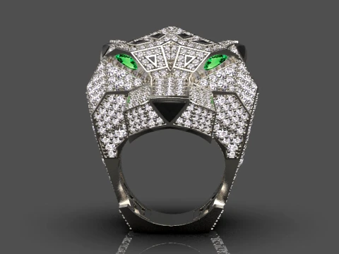 Ring Panther 3D Print Model