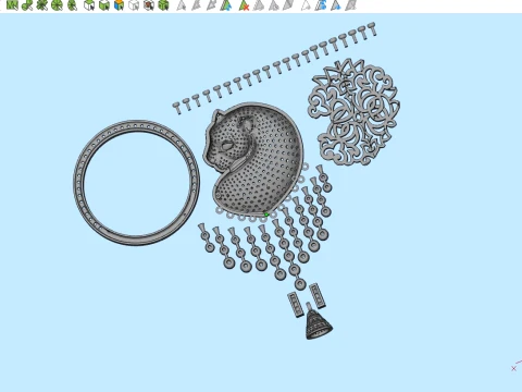 Pendant panther 3D Print Model
