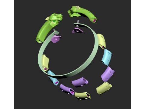 Bracelet panther 3D Print Model