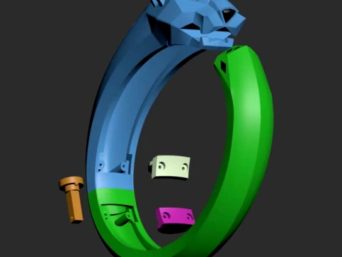 Bracelet panther 3D Print Model