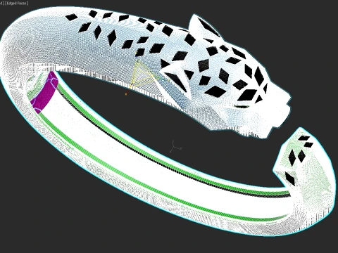 Bracelet panther 3D Print Model