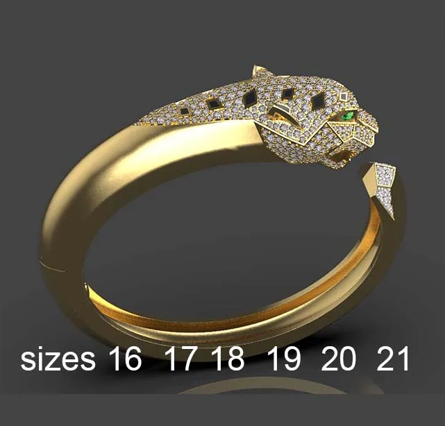 Bracelet panther 3D Print Model .c4d .max .obj .3ds .fbx .stl .blend 