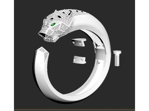 Bracelet panther 3D Print Model
