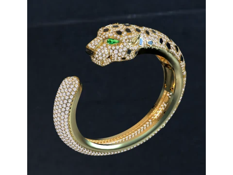 Bracelet panther 3D Print Model