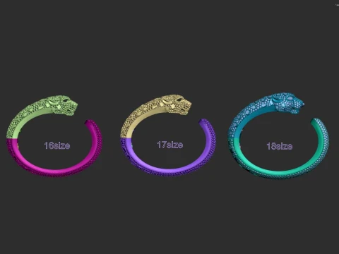 Bracelet panther 3D Print Model