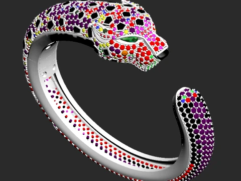 Bracelet panther 3D Print Model