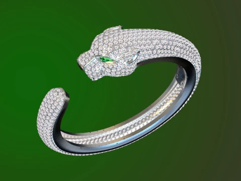 Bracelet panther 3D Print Model