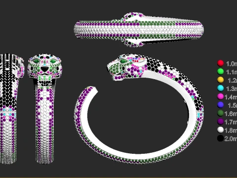Bracelet panther 3D Print Model