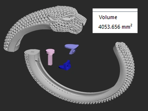 Bracelet panther 3D Print Model