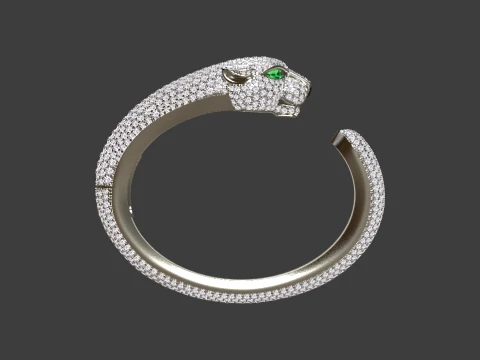 Bracelet panther 3D Print Model