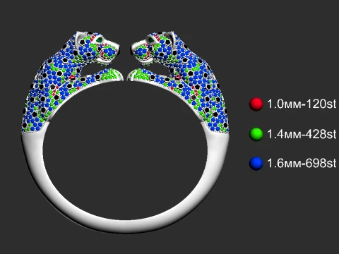 Bracelet panther 3D Print Model
