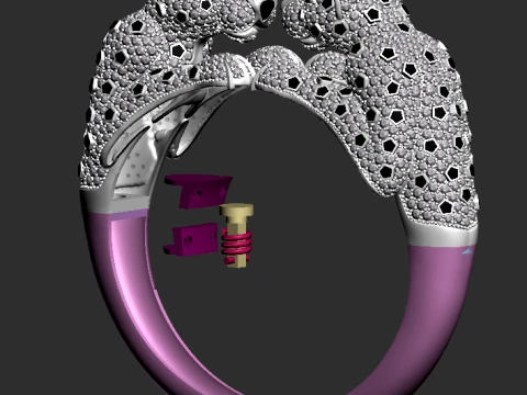 Bracelet panther 3D Print Model