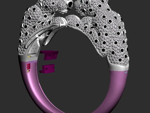 Bracelet panther 3D Print Model