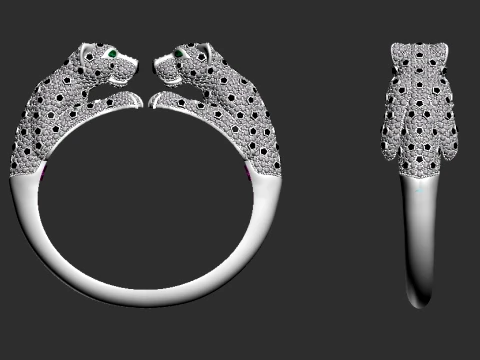 Bracelet panther 3D Print Model