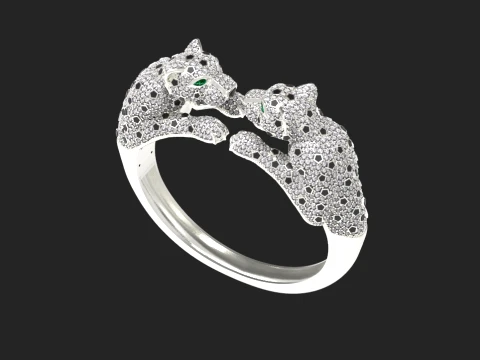 Bracelet panther 3D Print Model