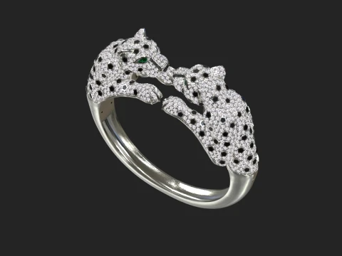 Bracelet panther 3D Print Model