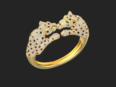 Bracelet panther 3D Print Model