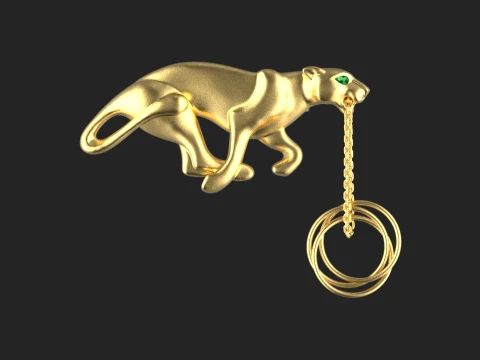 Brooch panther 3D Print Model