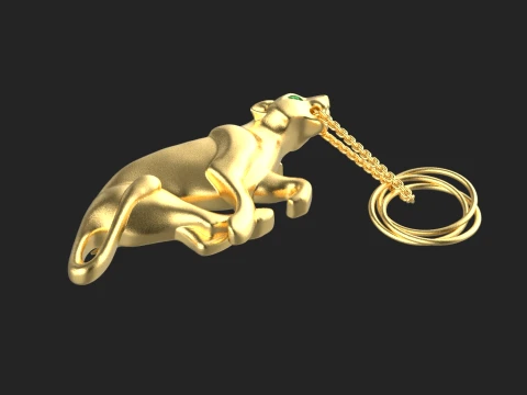 Brooch panther 3D Print Model