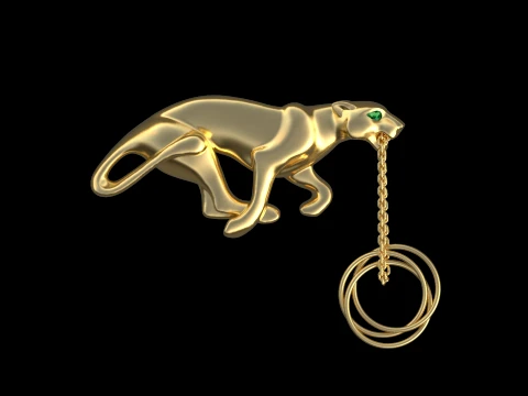 Brooch panther 3D Print Model