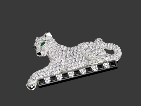 Brooch panther 3D Print Model