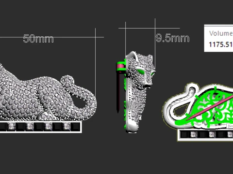Brooch panther 3D Print Model