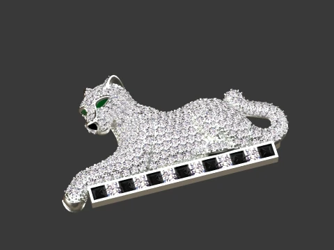 Brooch panther 3D Print Model
