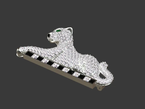 Brooch panther 3D Print Model
