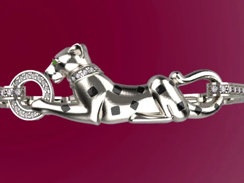 Bracelet panther 3D Print Model