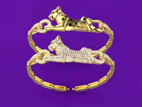Bracelet panther 3D Print Model