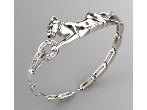 Bracelet panther 3D Print Model